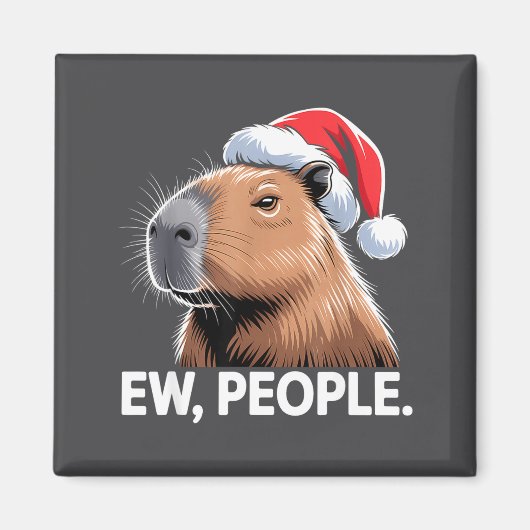 Ew People Capybara Christmas Humor  Magneet (Voorkant)