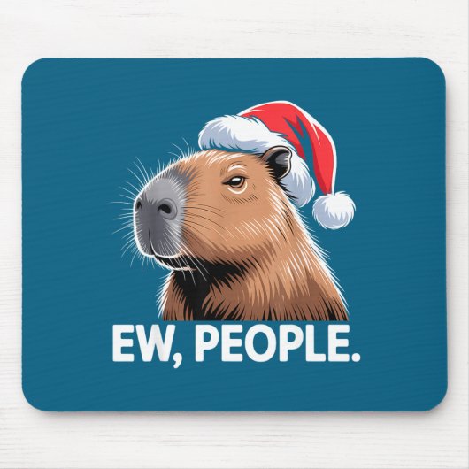Ew People Capybara Christmas Humor Muismat (Voorkant)