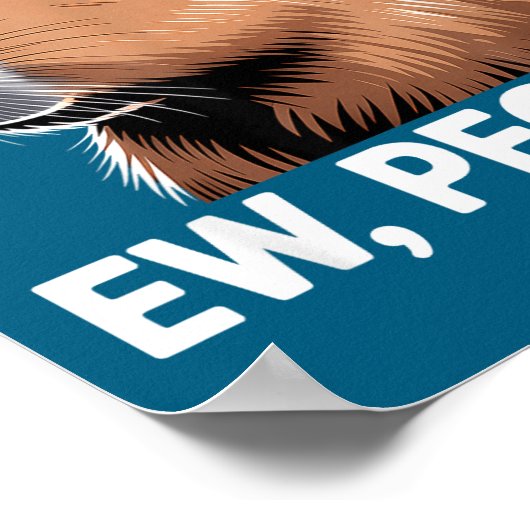 Ew People Capybara Christmas Humor  Poster (Hoek)