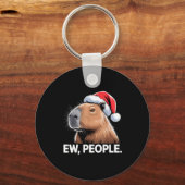 Ew People Capybara Christmas Humor  Sleutelhanger (Voorkant)