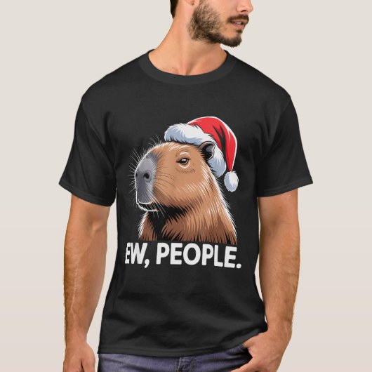 Ew People Capybara Christmas Humor  T-shirt (Voorkant)