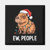 Ew People Capybara Christmas Lights Funny Introver Magneet (Voorkant)