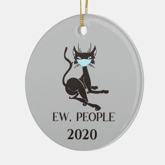 Ew People Cat Wearing Face Masker 2020 Keramisch Ornament (Links)