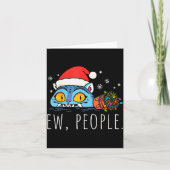 Ew People Christmas Funny Tiger Sarcastic Humor In Kaart (Voorkant)