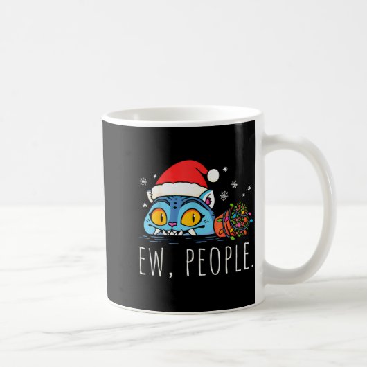 Ew People Christmas Funny Tiger Sarcastic Humor In Koffiemok (Rechts)