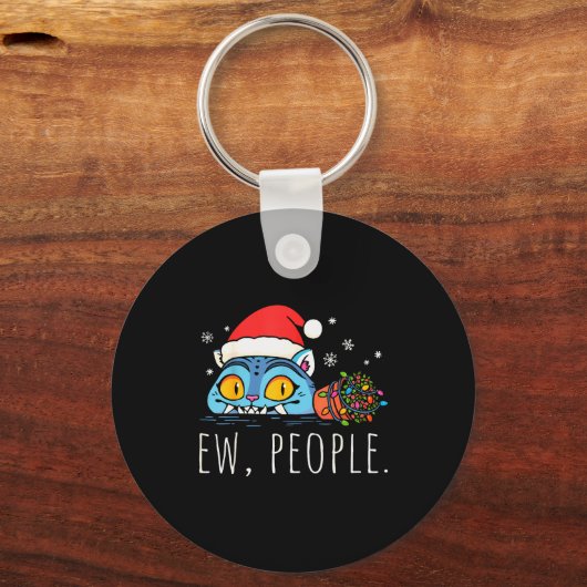 Ew People Christmas Funny Tiger Sarcastic Humor In Sleutelhanger (Voorkant)