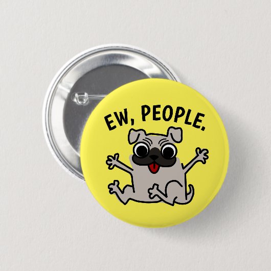 EW, PEOPLE DOG BUTTON (Voorkant /achterkant)