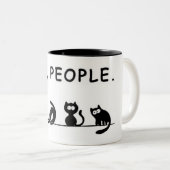"Ew, People — Funny Cat Mug" Tweekleurige Koffiemok (Voorkant rechts)