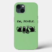 Ew People Funny Meowy Black Cats  Case-Mate iPhone Case (Achterkant)