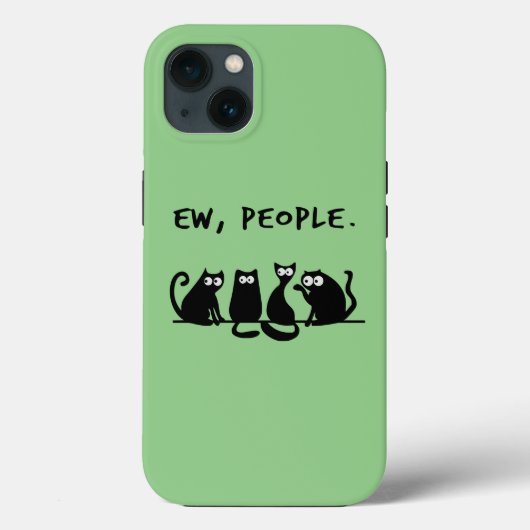 Ew People Funny Meowy Black Cats  Case-Mate iPhone Case (Achterkant)