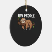 Ew People Luiaard T-Shirt Keramisch Ornament (Rechts)