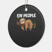 Ew People Luiaard T-Shirt Keramisch Ornament (Links)