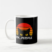 Ew People Retro Funny Black Cat Anti Social Men Wo Koffiemok (Links)