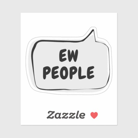 EW PEOPLE Spraakballon Vinyl Sticker (Vel)