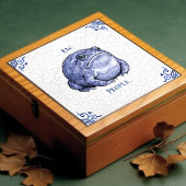 Ew People Toad Delft Blue Dutch Style  Tegeltje