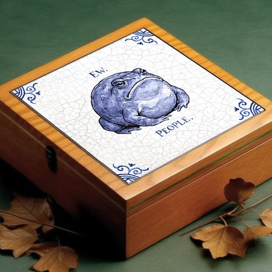 Ew People Toad Delft Blue Dutch Style  Tegeltje