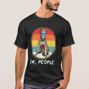 Ew-volk Iers Wolfhound Dog Wearing Face T-shirt