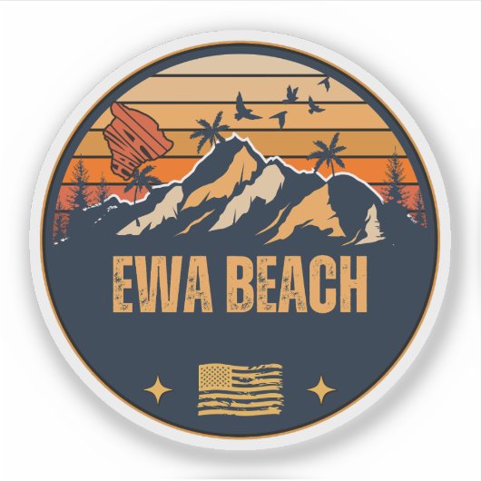 Ewa Beach, Hawaï Sticker (Voorkant)