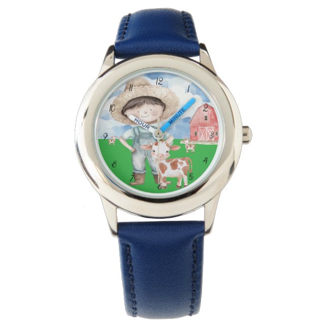 eWatch Armbanduhr mit Bauernhof Design  Horloge (Voorkant)