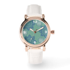 eWatch groen met medaillons Horloge
