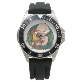eWatch Horloge | Chloe Baby knuffelt de haan