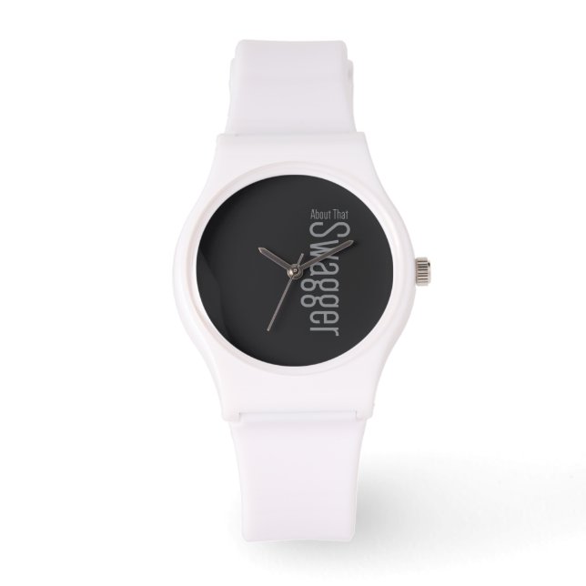 eWatch sporty white silicon band Horloge (Voorkant)