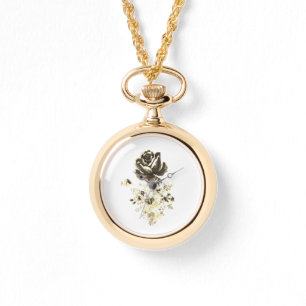 eWatch vrouwen ketting roos stijl