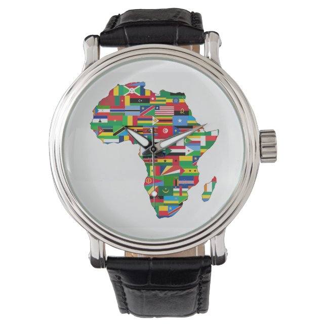 eWatch Watch Africa-map Horloge (Voorkant)