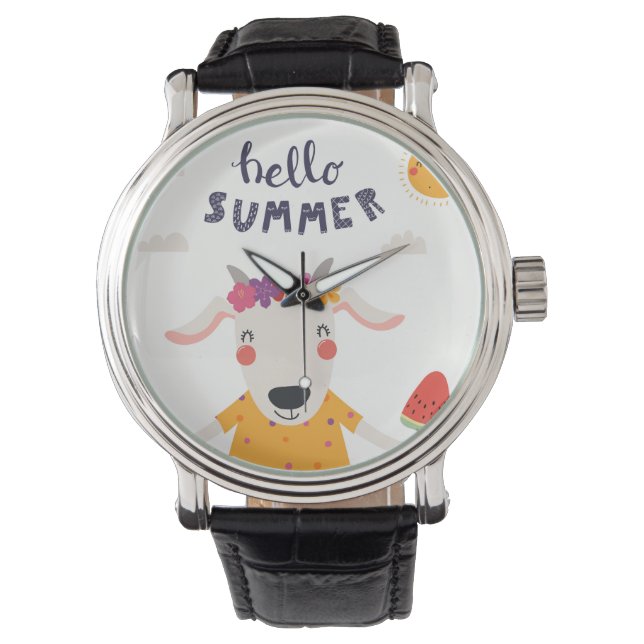 Ewatch watch laat Hello summer zien Horloge (Voorkant)