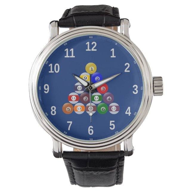 eWatch Watch Pool Balls Horloge (Voorkant)