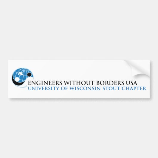EWB-USA University of Wisconsin Stout Chapter Bumpersticker (Voorkant)