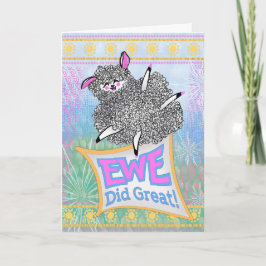 Ewe Did Great! – Kid Congratulations Kaart