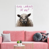Ewe die me DeNiro Sheep bekijken Canvas Afdruk (Insitu (Woonkamer))