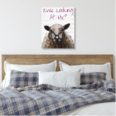 Ewe die me DeNiro Sheep bekijken Canvas Afdruk (Insitu (Slaapkamer))