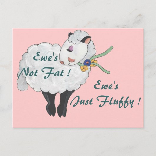Ewe is geen Vet, Ewe's Fluffy! Briefkaart (Voorkant)