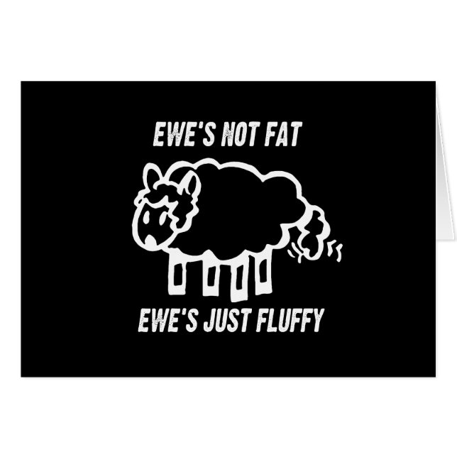 EWE IS NIET VET, EWE'S ENKELE T-shirt (Voorkant Horizontaal)