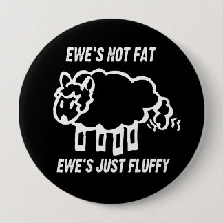 EWE IS NIET VET, EWE'S ENKELE T-shirt Ronde Button 4,0 Cm
