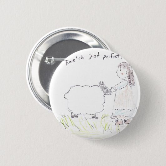 Ewe_Perfect Ronde Button 5,7 Cm (Voorkant /achterkant)