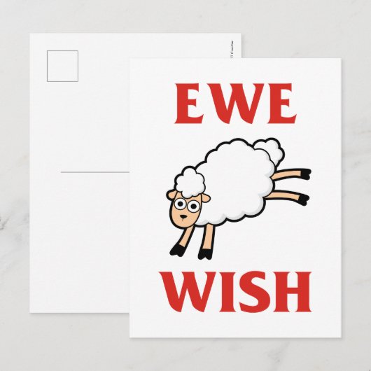 Ewe Wish Briefkaart (Voorkant / Achterkant)