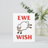 Ewe Wish Briefkaart (Staand voorkant)