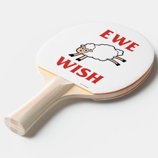 Ewe Wish Tafeltennisbatje (Voorkant Gekanteld)