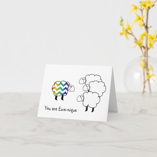 Ewenique Unique Ik hou van je kaart (Gele Bloem)