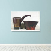 Ewer en bassin (koper) canvas afdruk (Insitu (Houten vloer))