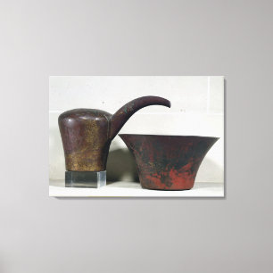 Ewer en bekken (koper) canvas afdruk