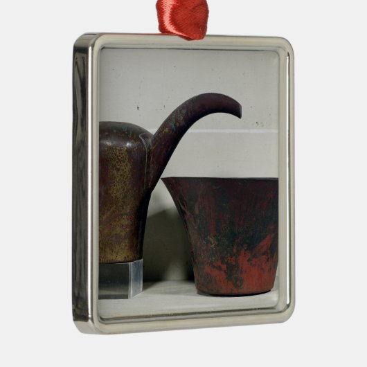 Ewer en bekken (koper) metalen ornament (Rechts)