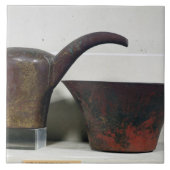 Ewer en bekken (koper) tegeltje (Voorkant)