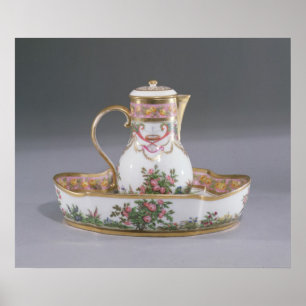 Ewer en bekken, vervaardigd in Parijs Poster