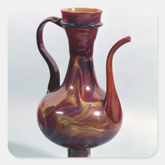 Ewer in imitation chalcedony, Venetian, c.1500 Vierkante Sticker (Voorkant)