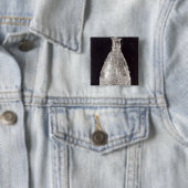 Ewer met vogels van de schatkist van vierkante button 5,1 cm (In situ)