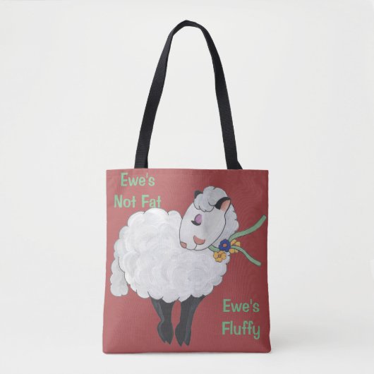 Ewe's not Fat Tote Bag (Voorkant)